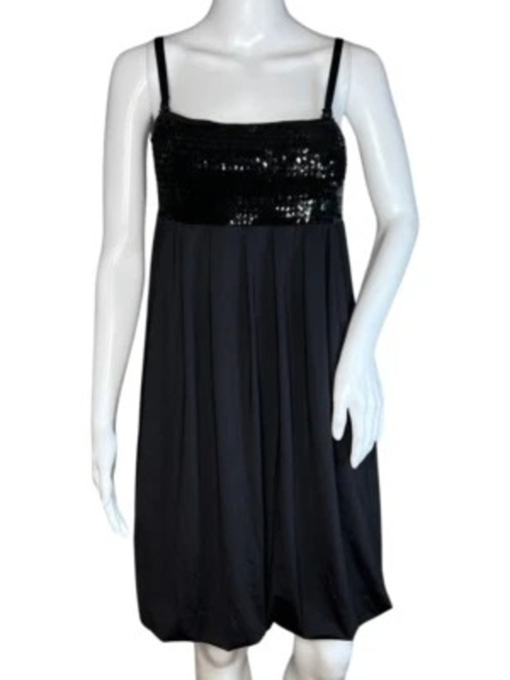 INC International Concepts Black Sequin Bodice Mini Dress